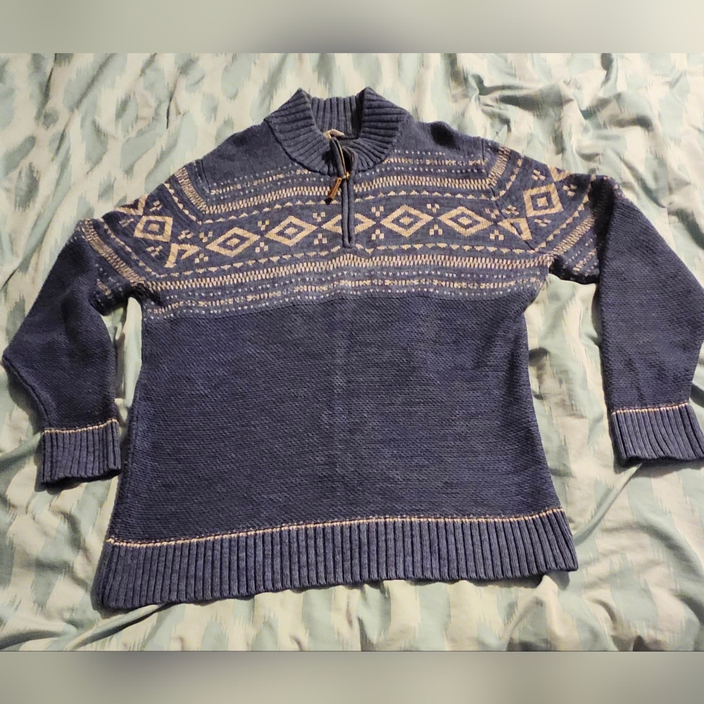 Wind River 1/4 Zip Sweater Blue Men's Size XL